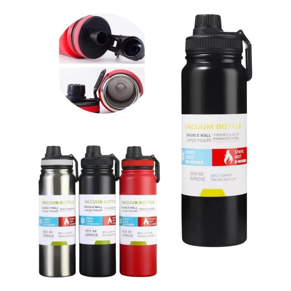 10X Garrafa Térmica 800Ml Squeeze Quente Frio Academia Com