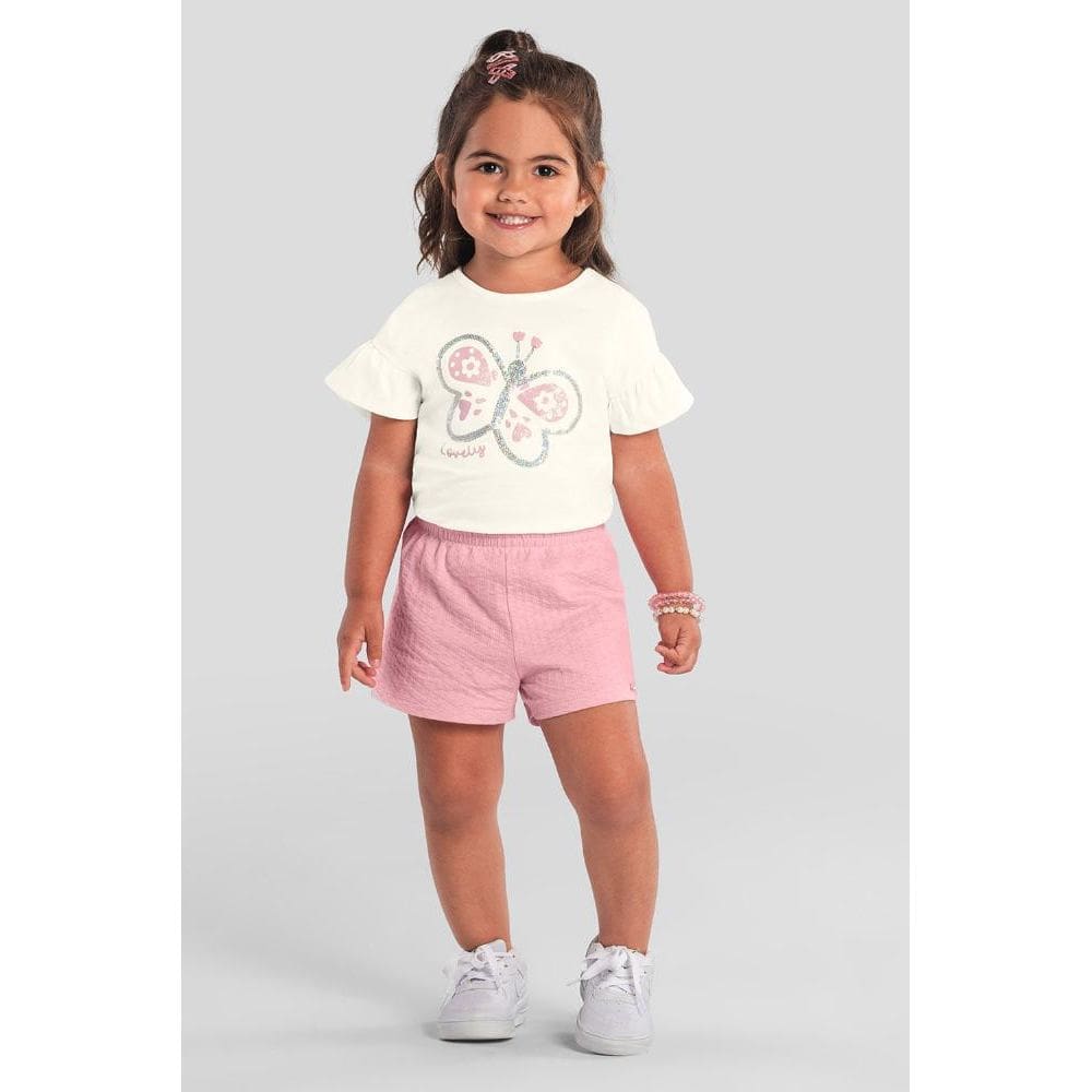 Blusa infantil menina de borboleta Brandili