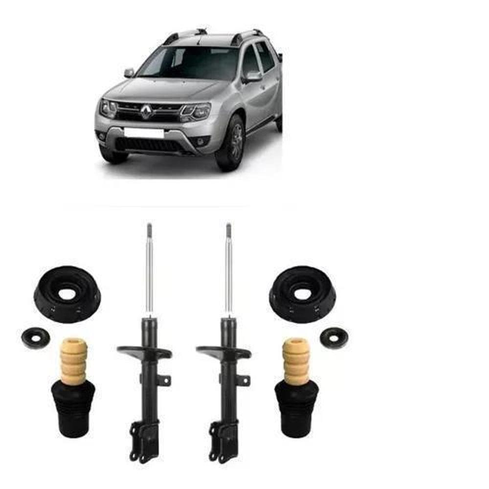 Par Amortecedor + Kit Dianteiro Duster Oroch 2017