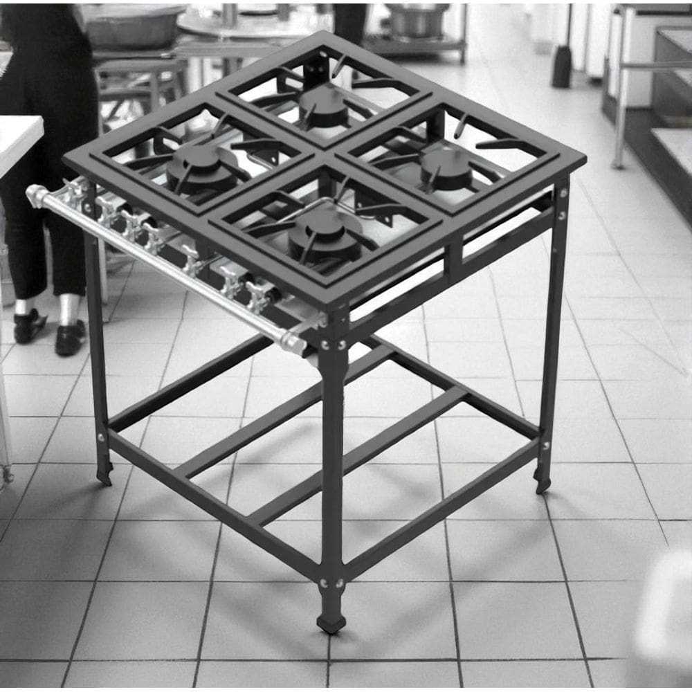 Fogão Industrial 4 Bocas 40x40 P8 Leona