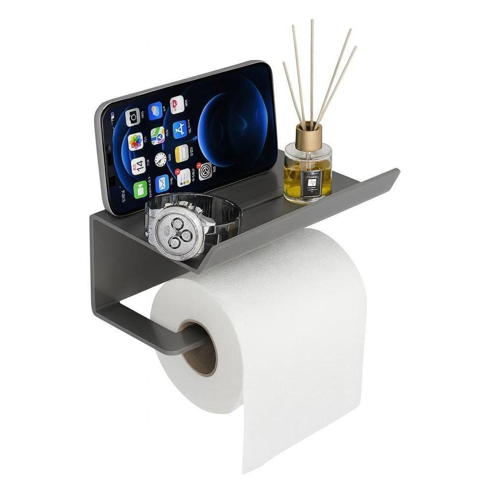 Suporte Papel Higiênico Premium Com Apoio Objetos