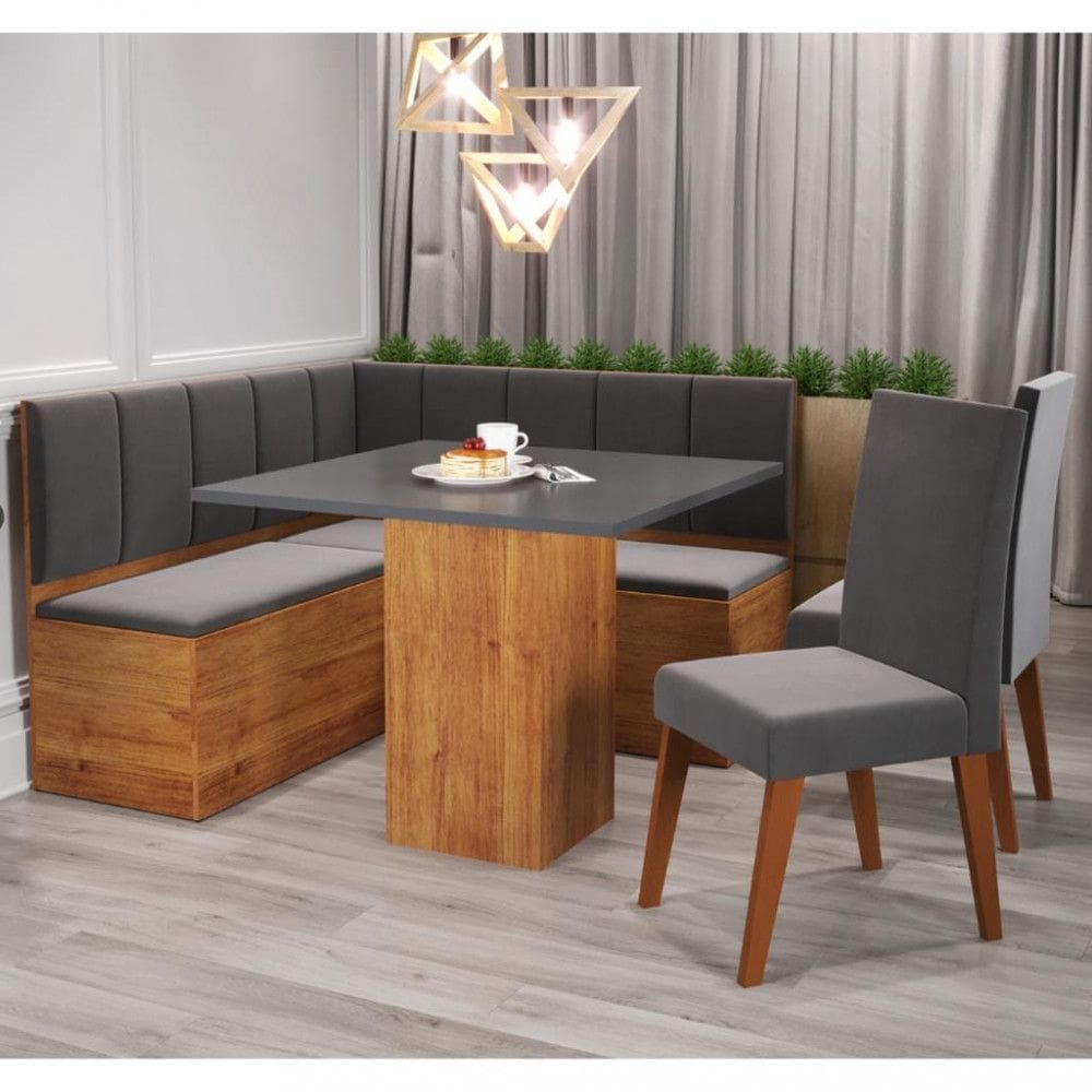 Canto Alemão Londres com 2 Cadeiras Milão Viero