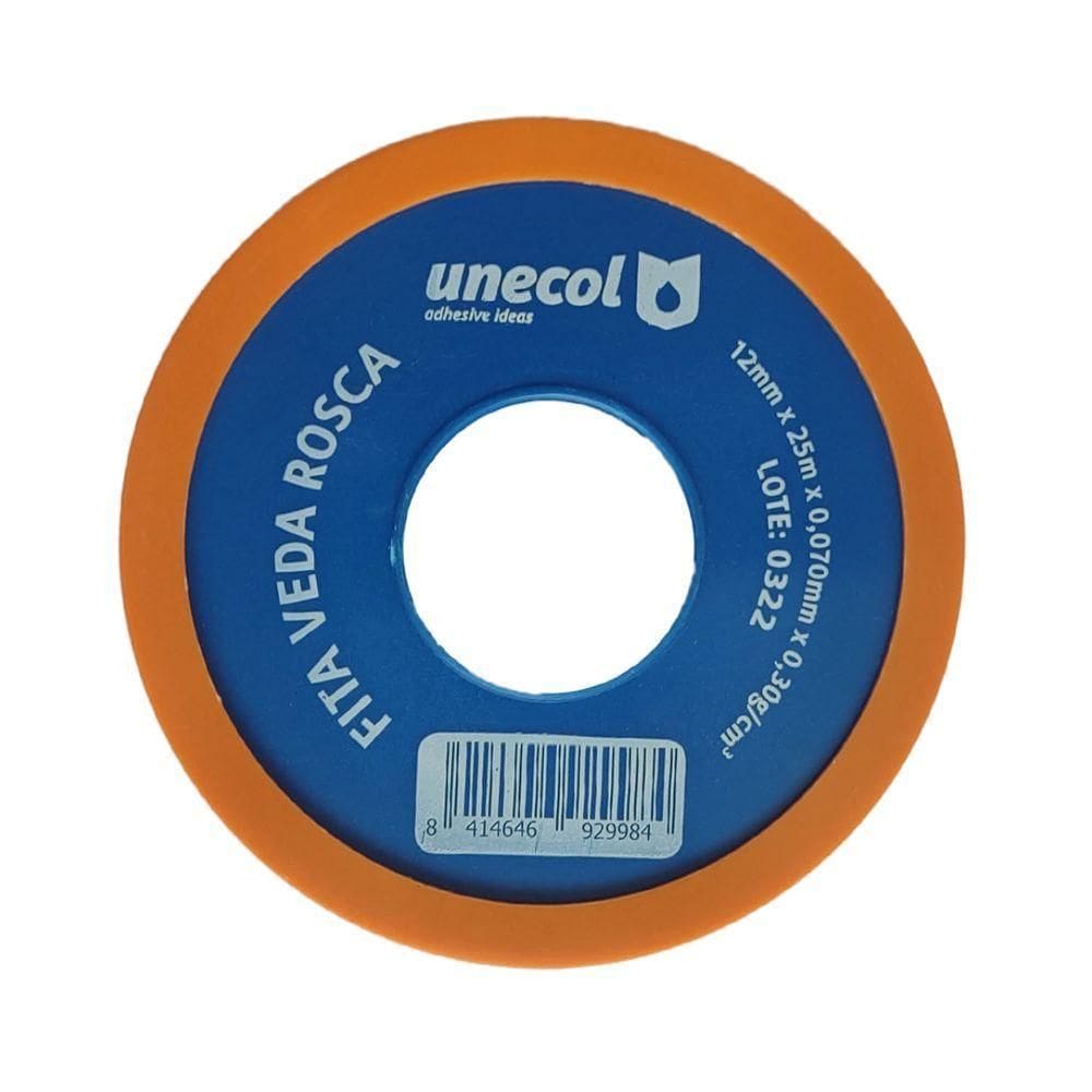 Kit 120 Fita Veda Rosca 12mm 50 Metros Vedação Hidráulica Canos Torneiras Teflon - Kit