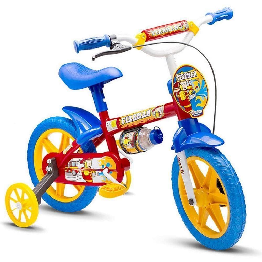 Bicicleta Infantil Criança Aro 12 Fire Man Nathor