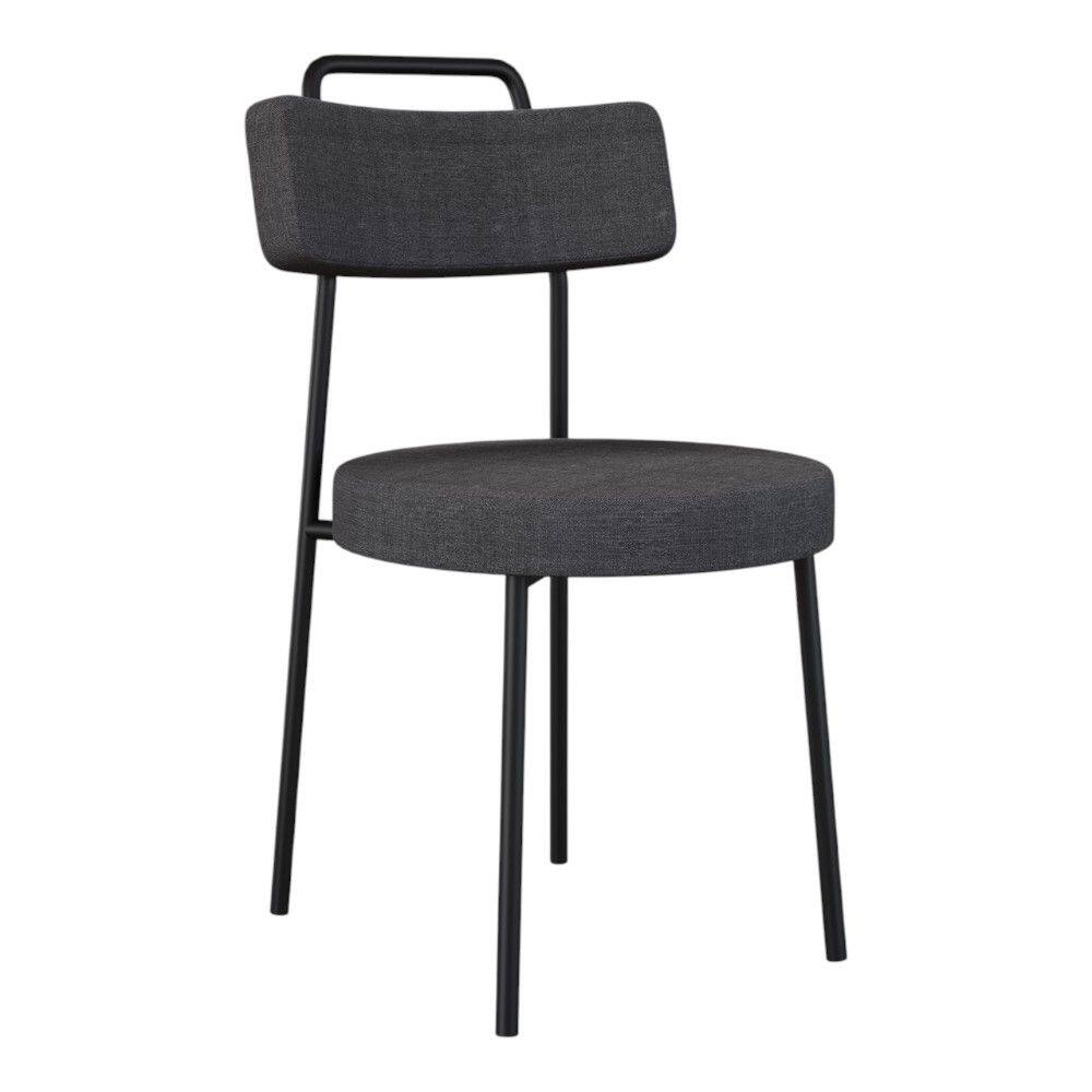 Cadeira Sala de Jantar Kobe Estofada com Encosto Linho Grafite - Abmaza