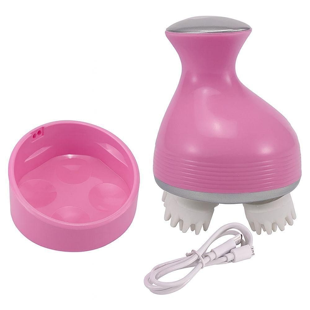 Massageador Elétrico De Cabeça E Corpo Rosa Alívio Do desconforto E Relaxamento Profundo