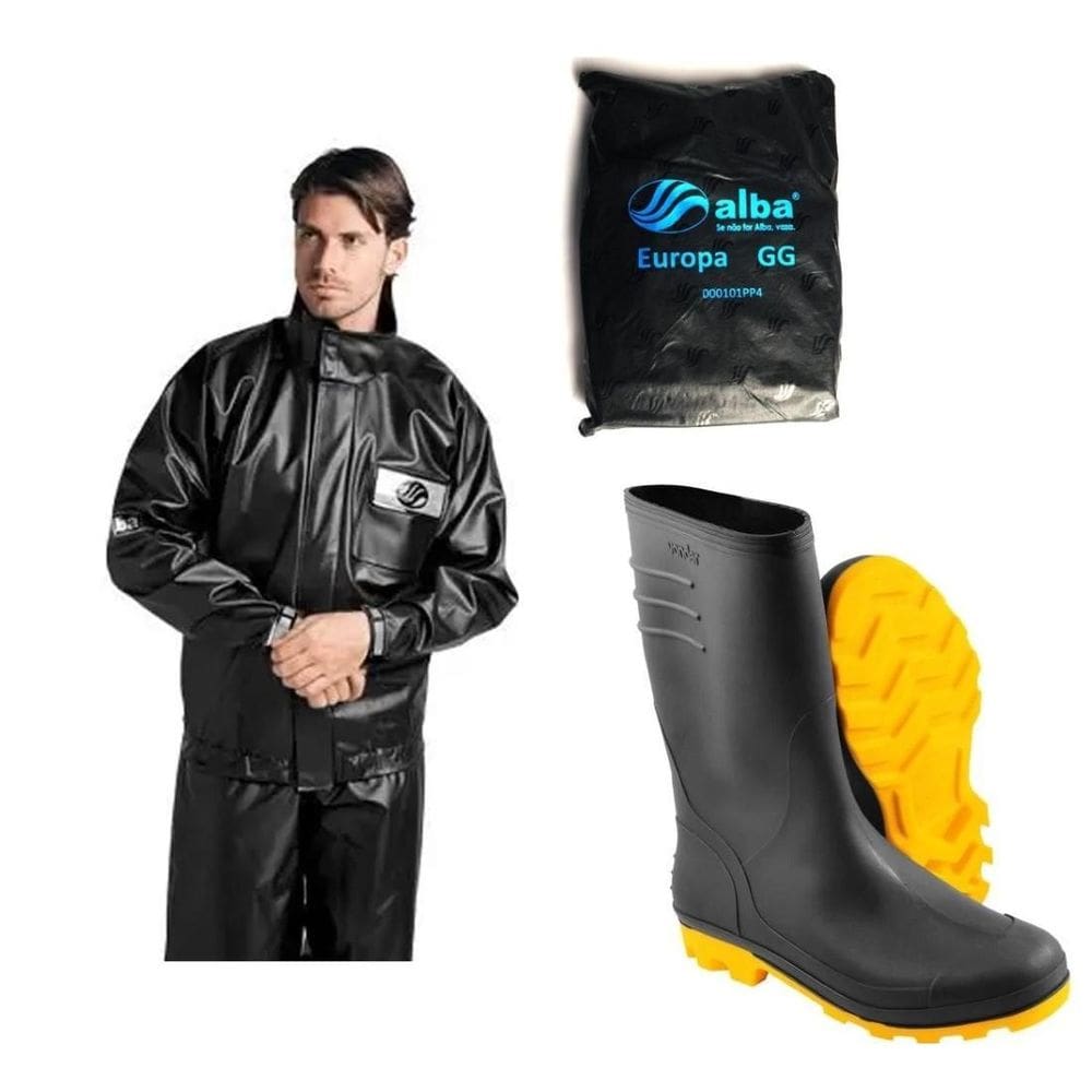 Capa De Chuva Alba Europa Gg Bota Vonder Solado Amarelo 39