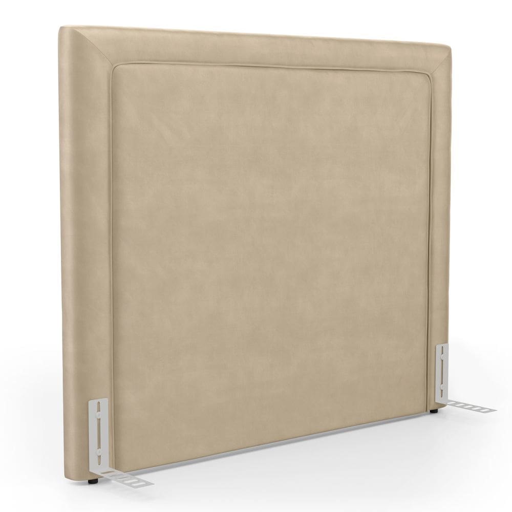 Cabeceira Cama Box Casal Padrão Alba 140cm com Frame Veludo Bege - Abmaza