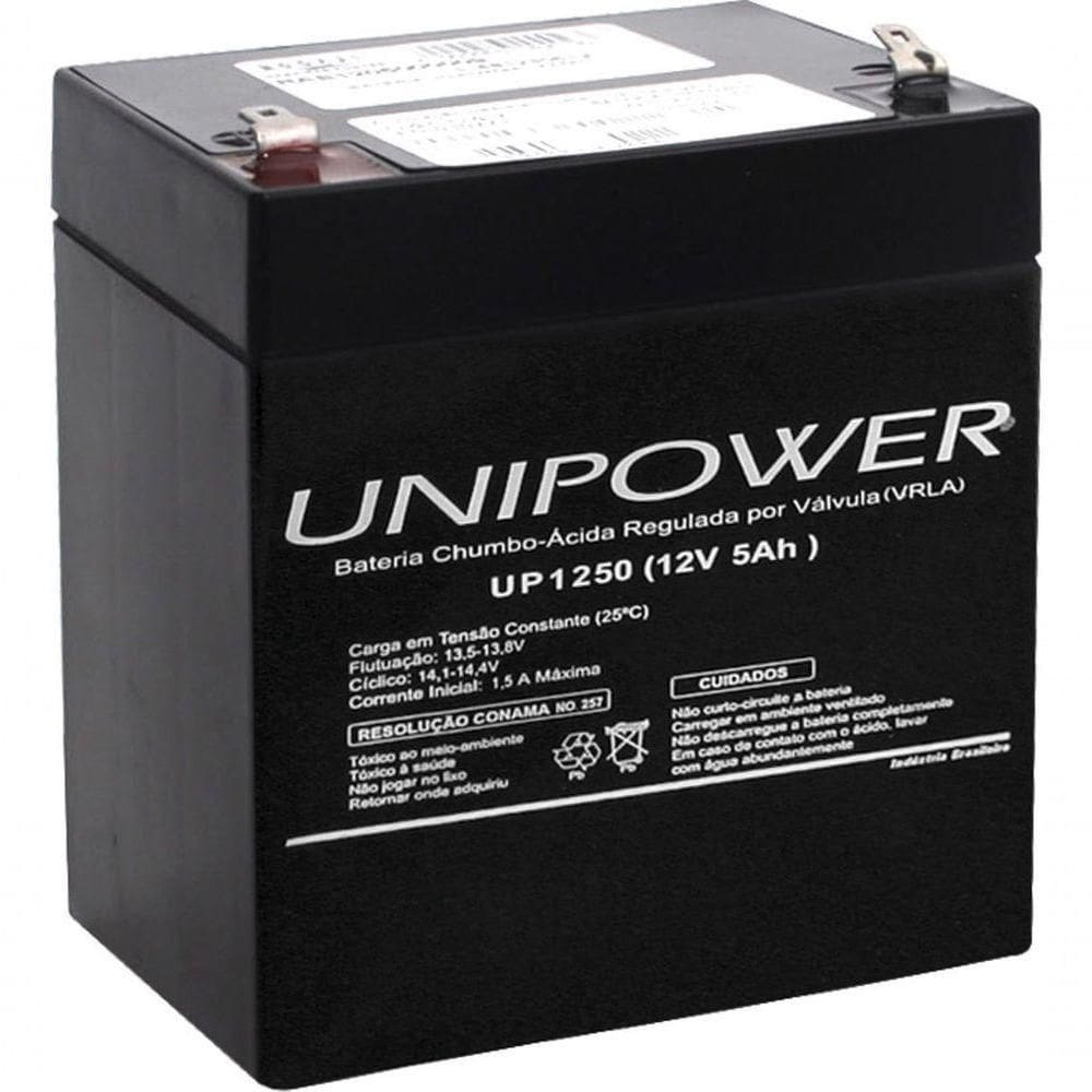 Bateria Selada 12v 5ah Up1250 Preta Unipower