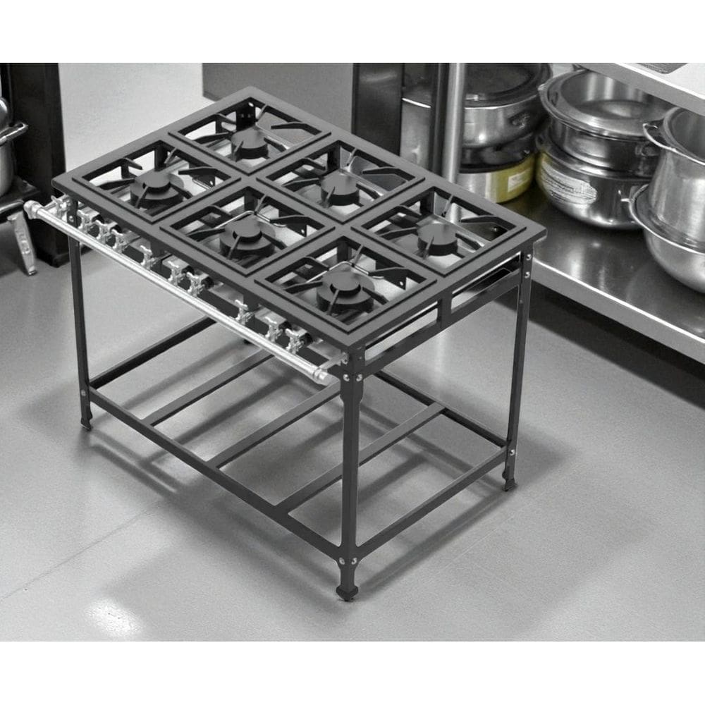 Fogão Industrial 6 Bocas 30x30 P7 Leona