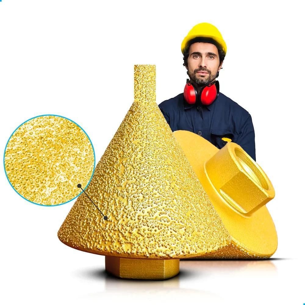 10X Broca De Chanfro Cônica Diamantada 50Mm Para Esmerilhad