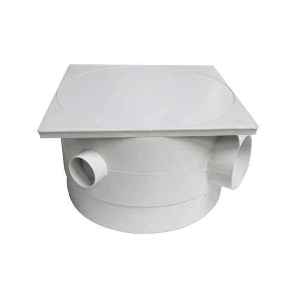 Caixa Sifonada Quadrada 250x150x50mm Pvc - Grelha Quadrada - Entrada E Saída 50mm