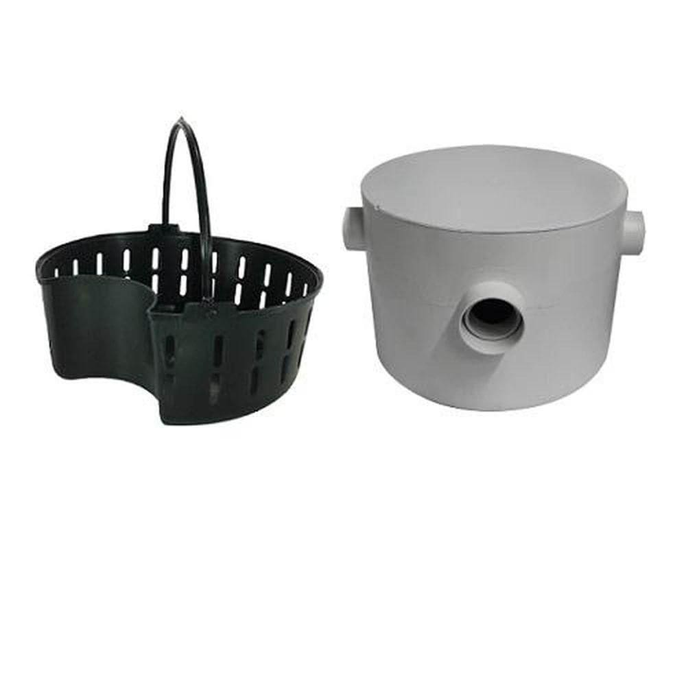 Caixa De Gordura Redonda 250x180x75x40mm Com Cesto - Pvc Rígido - Plastipan