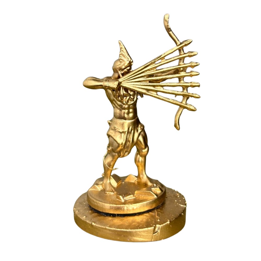 Miniatura Orixás Resina 3D Dourada 5 cm