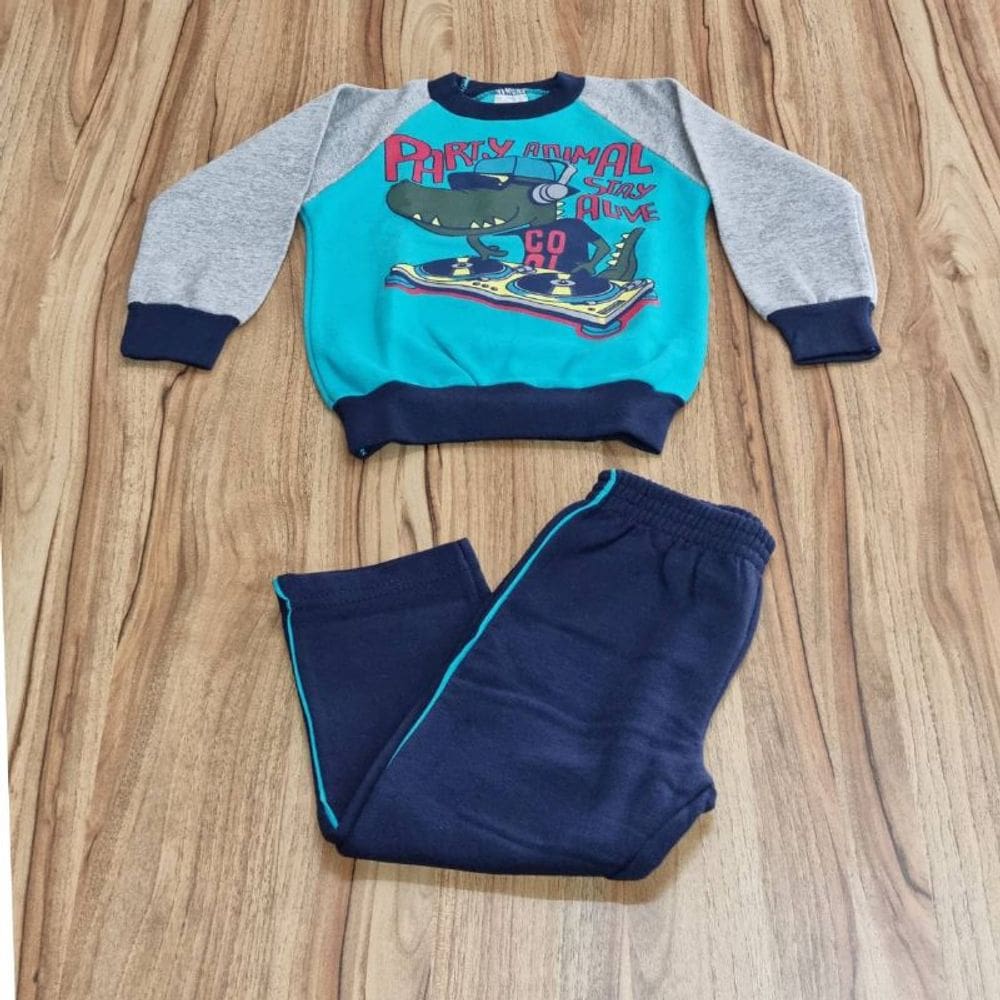 Conjunto Infantil Masculino Inverno S/Capuz Jacaré 2