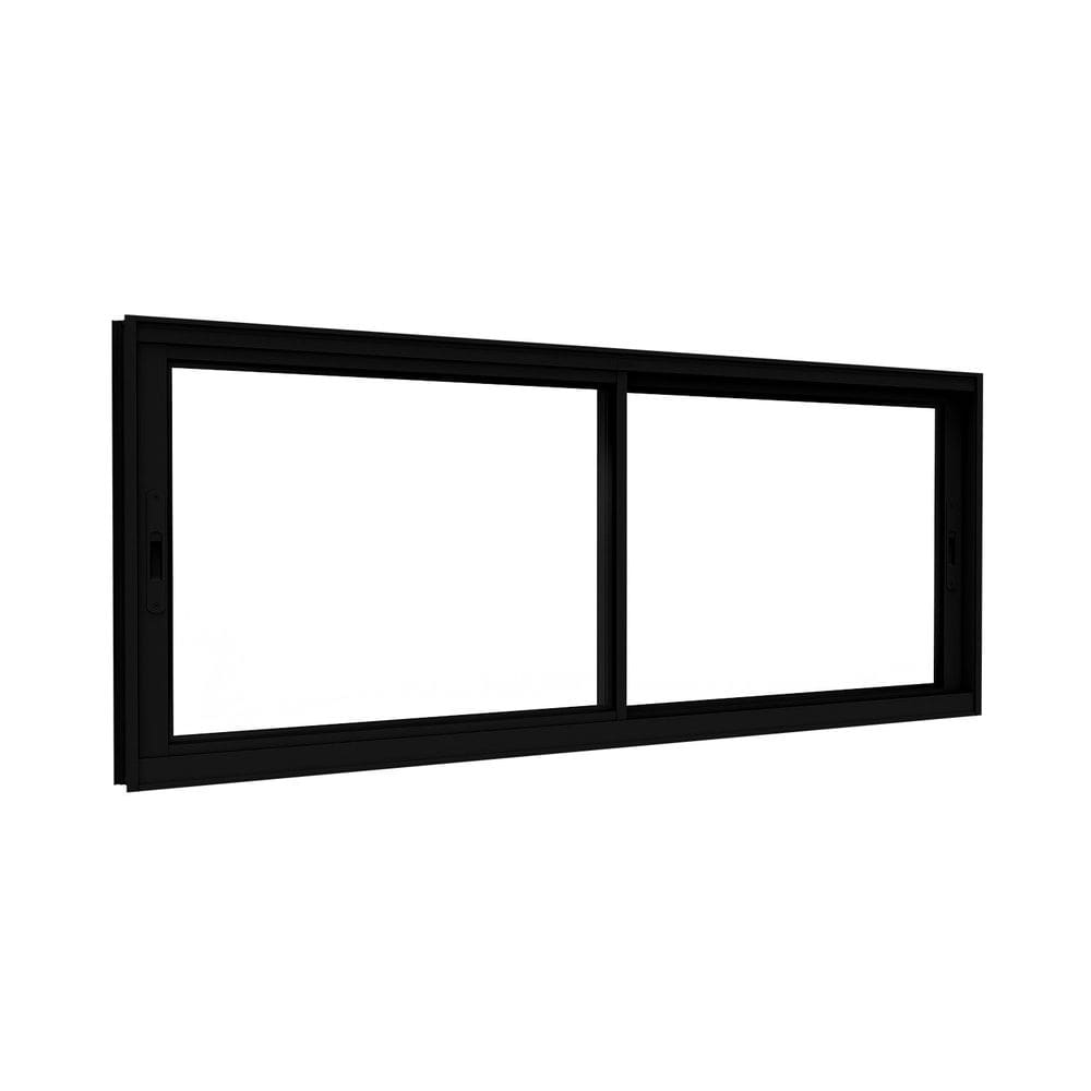 Janela de Alumínio de Correr Lateral 2 Folhas Móveis 60x150cm Lucasa Ideale Preto