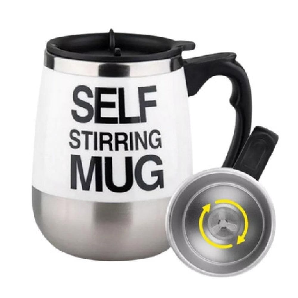 Copo Misturador Eletrico Automatico Portatil 400ml Shake Whey Mixer Caneca Liquidificador Branco