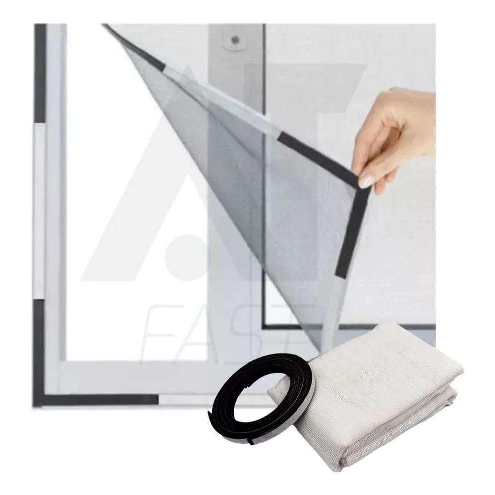 10X Mosquiteiro Grande Para Janela Fita Magnética Ajustável