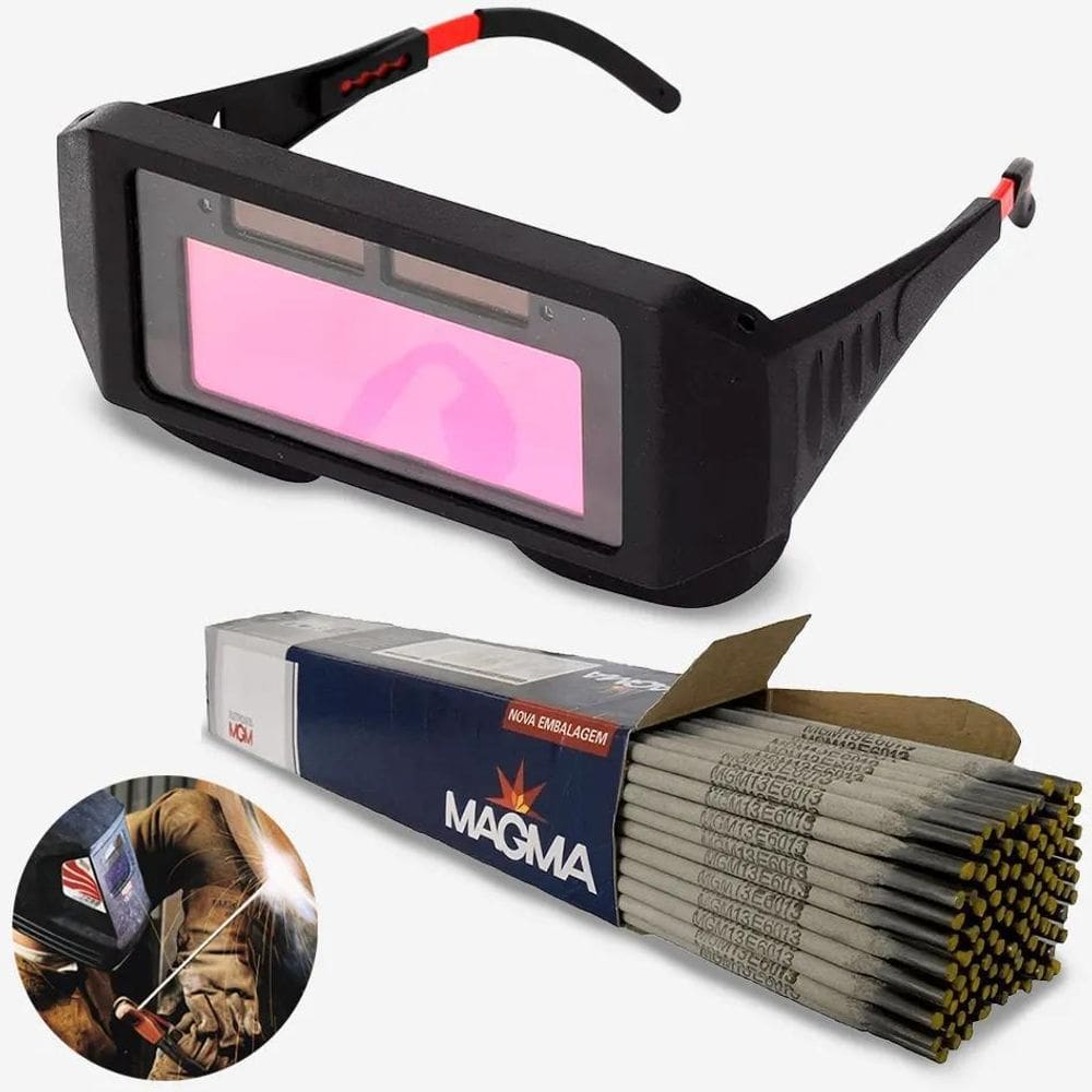 10X Oculos Solda Com Escurecimento Automatico + 0,5 Kg Elet