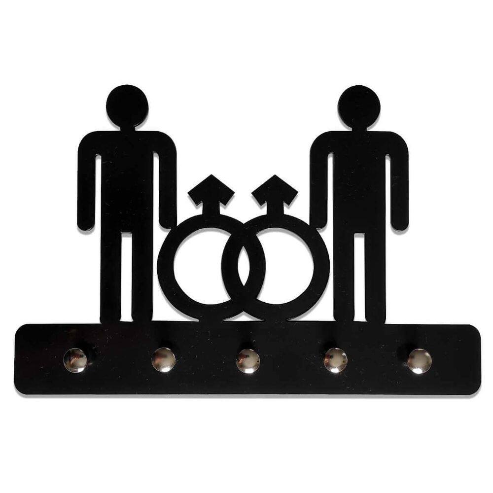 Porta Chaves Casal Homem E Homem Decoração Criativa
