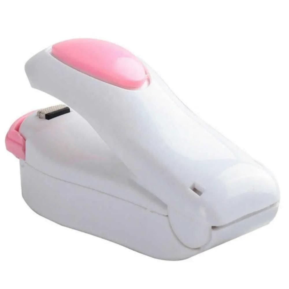 Seladora Manual Maquina Selador Sacole Lacra Alimentos Embalagens Plastico Mini Portatil A Pilha