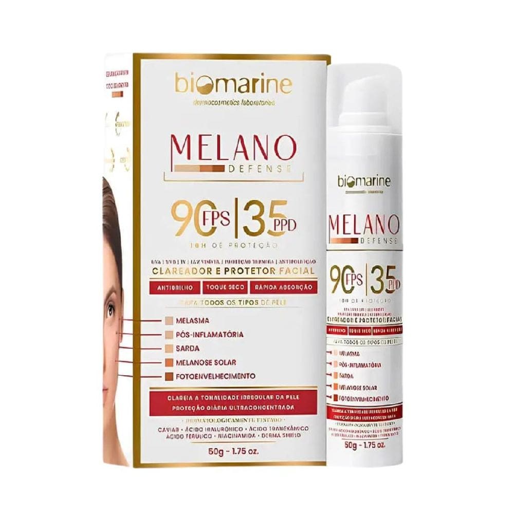 Melano Defense Clareador Protetor Fps90 Biomarine 50g