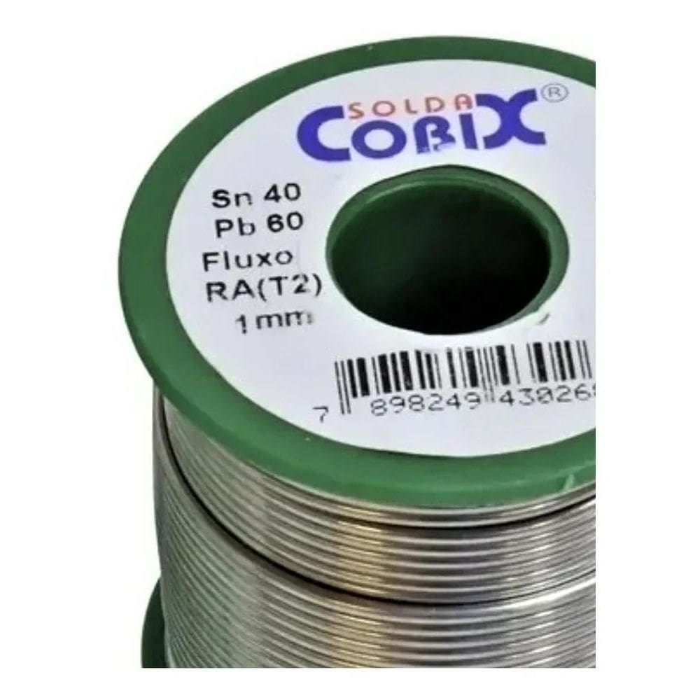 10X Solda Estanho 40X60 1.0Mm Com Fluxo Ra T2 Rolo 500G -