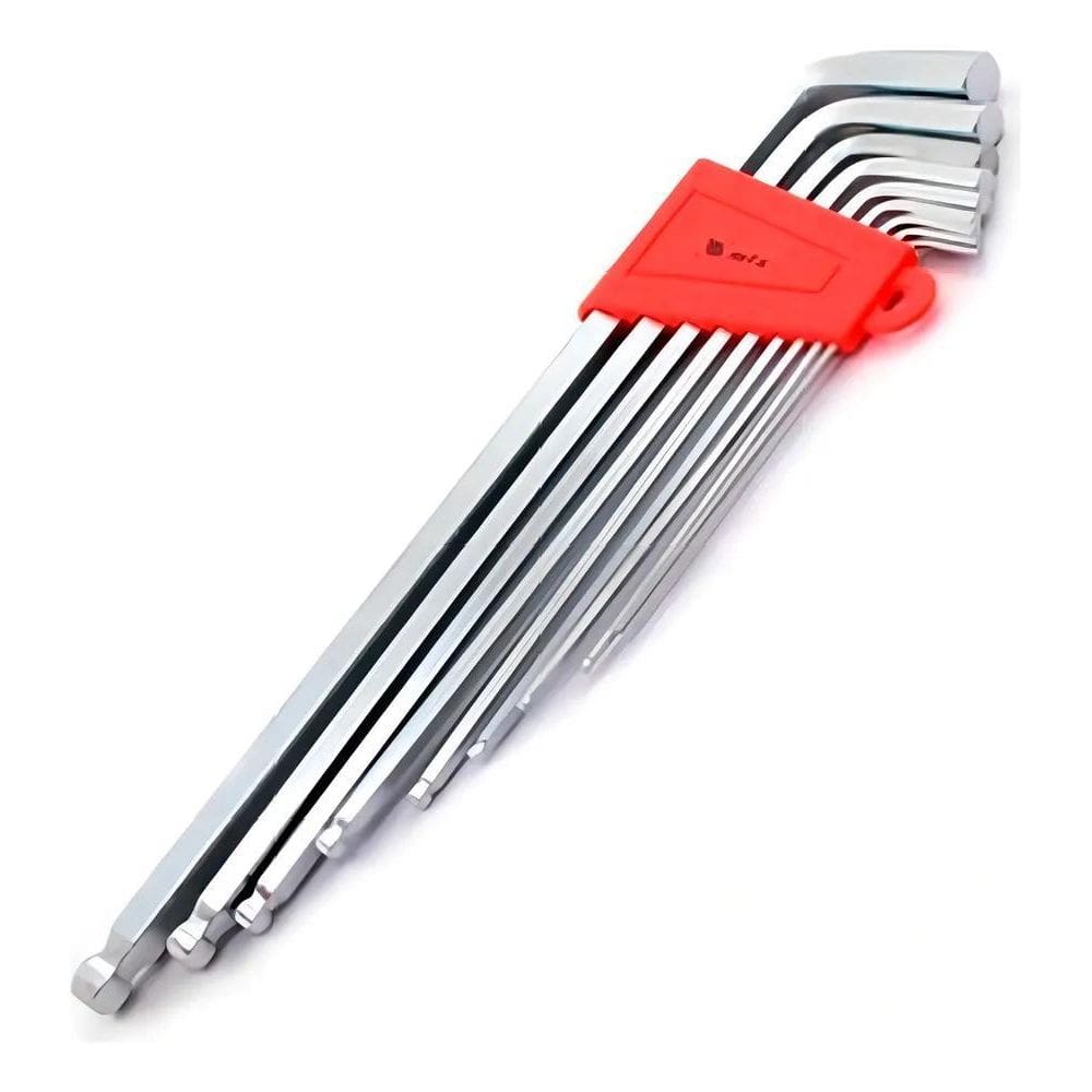 10X Jogo Chave Allen Abaulada Extra Longa 1,5 A 10Mm 9 Peça