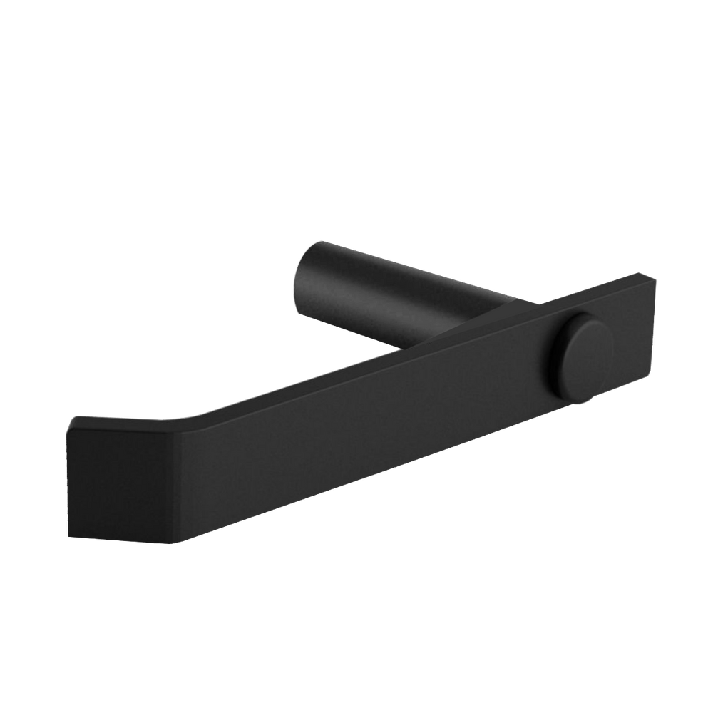 Porta Papel Higiênico Para Banheiro Preto Patmos Grego Metal