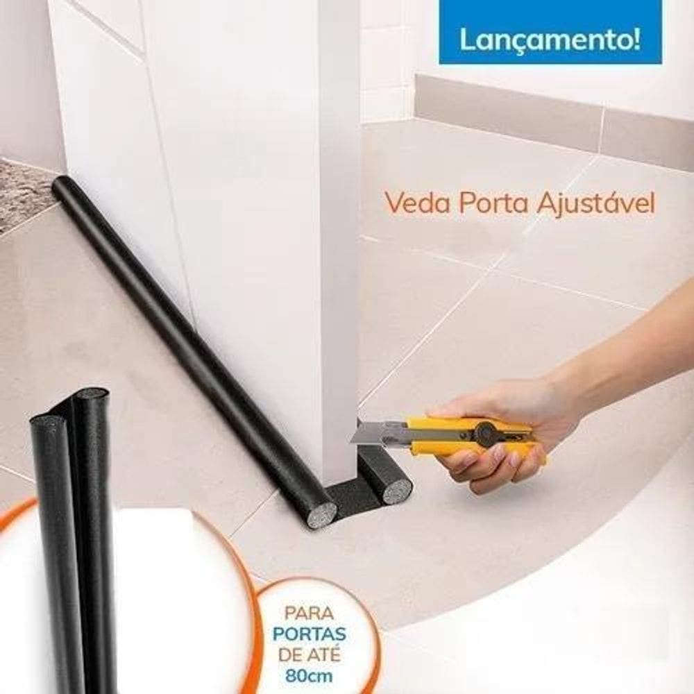 10X Kit 2 Protetores De Porta Veda A Entrada De Poeira Ajus