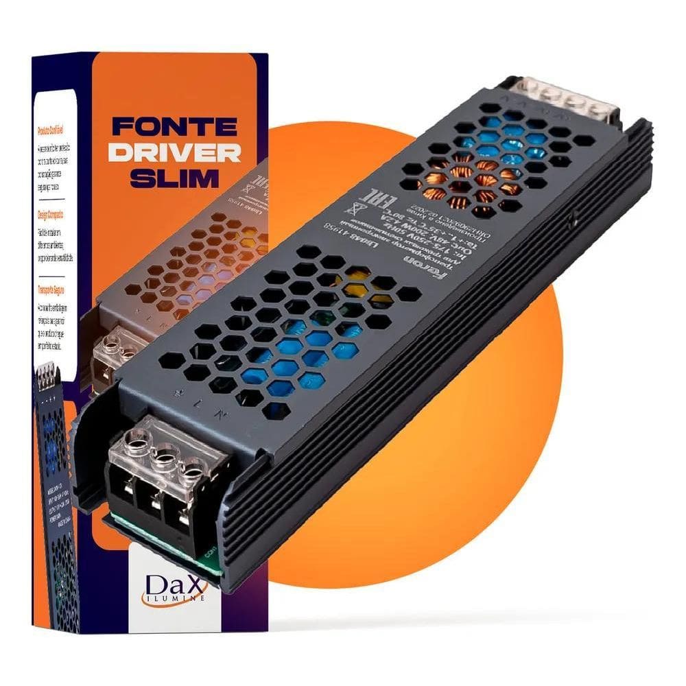 10X Fonte Chaveada Alimentação Slim Ac Dc 12V 300W Bivolt P