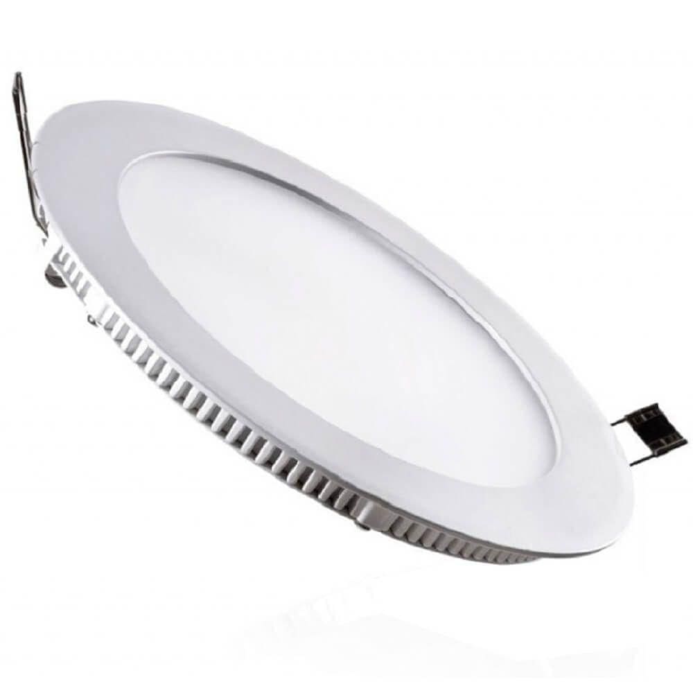 Plafon Led De Embutir 36w 6400k Bivolts Redondo - 03202 - Ourolux * Plafon Led Embutir 36w 6400k Redondo Bivolt