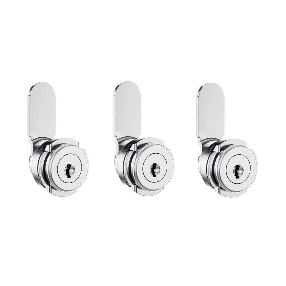 03 Fechadura Armário Móveis De Aço Madeira Com Mesmo Segredo