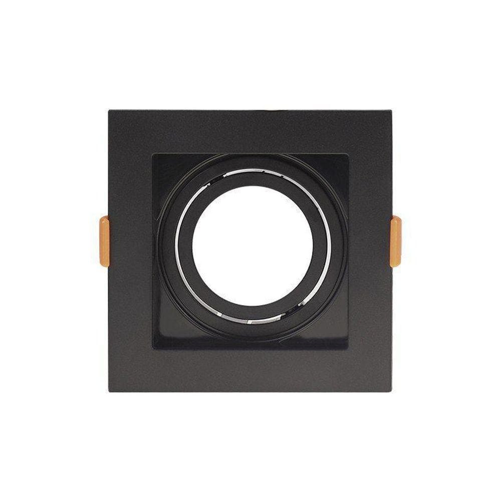 Spot Recuado De Embutir Quadrado Móvel Mr16 Preto Taschibra