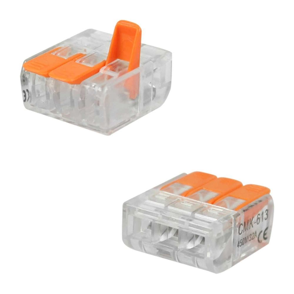 100X Conectores Emenda Compacto 3 Fios 2,5Mm - Cmk221-613