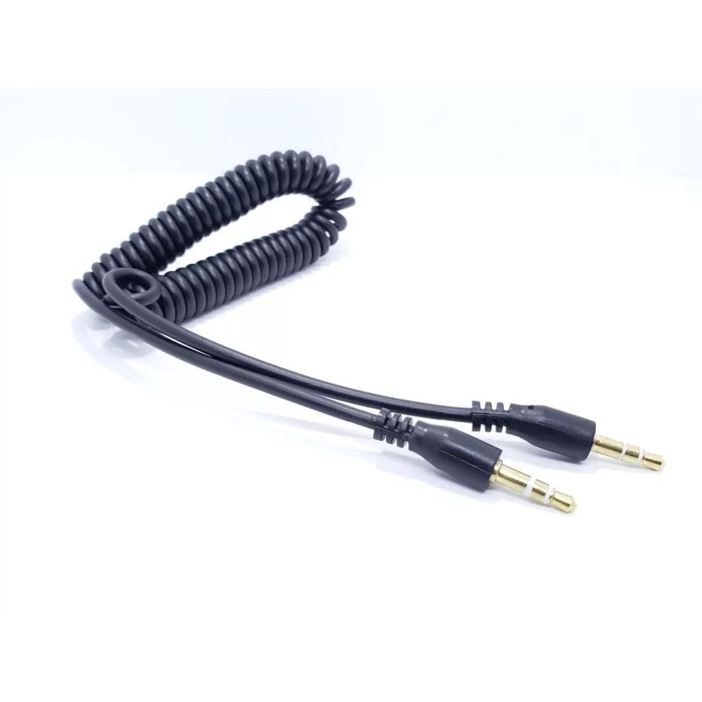 Cabo P2 X P2 Espiral 1,2M  Som Automotivo  Gps  Celular