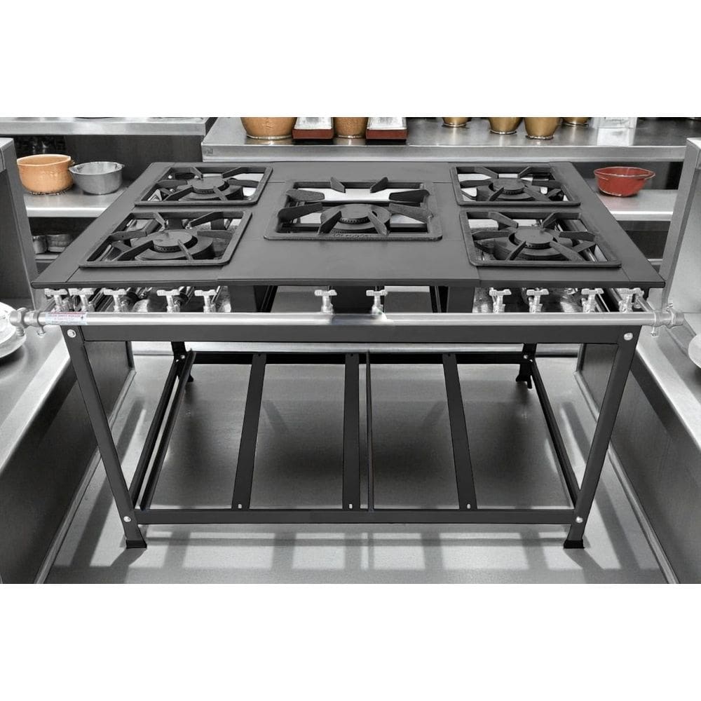 Fogão Industrial 5 Bocas Duplas 30x40 P7 Leona