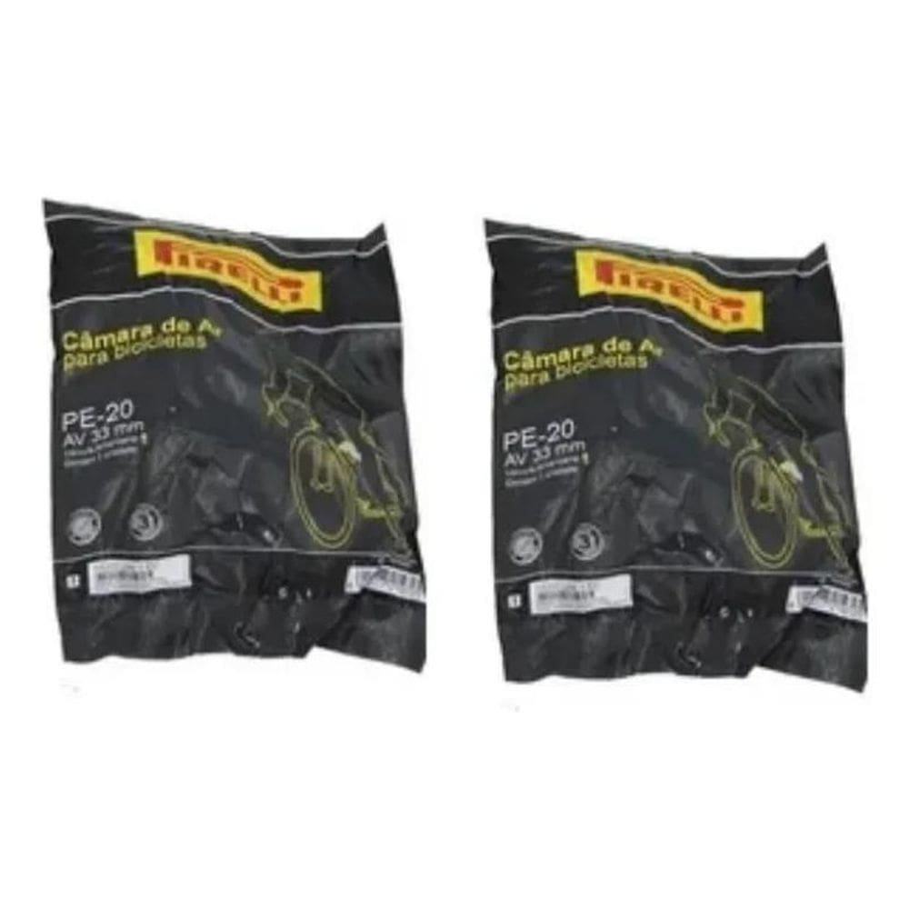 10X Kit 2 Câmara De Ar Bicicleta Aro 20 Pirelli Bico Grosso