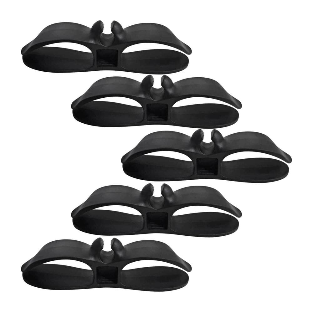 5X Organizador De Cabos Fios Eletrodomésticos Adesivo Preto