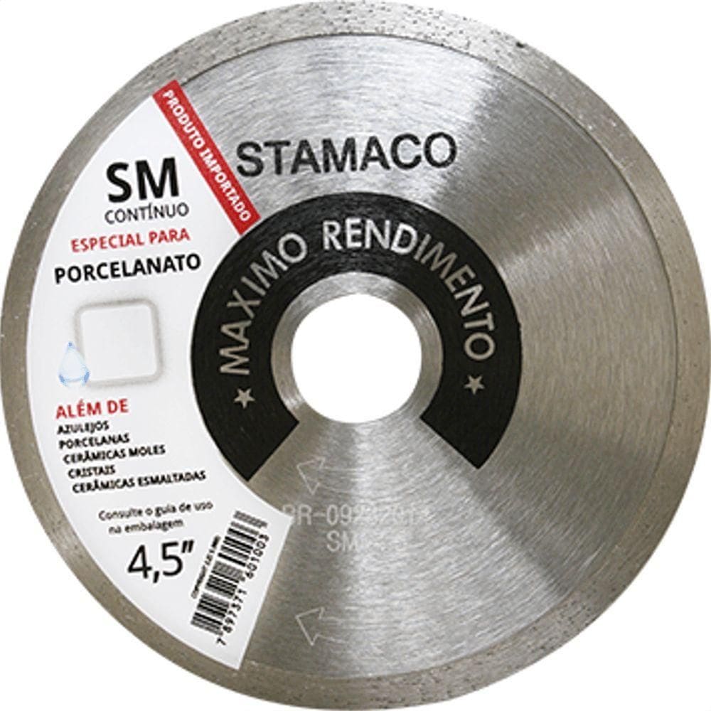Disco Diamantado Para Porcelanato Aliafor Contínuo Sm 110mm - 1003 - Stamaco Disco Diam.aliaf.contin.sm 110mm Stamaco