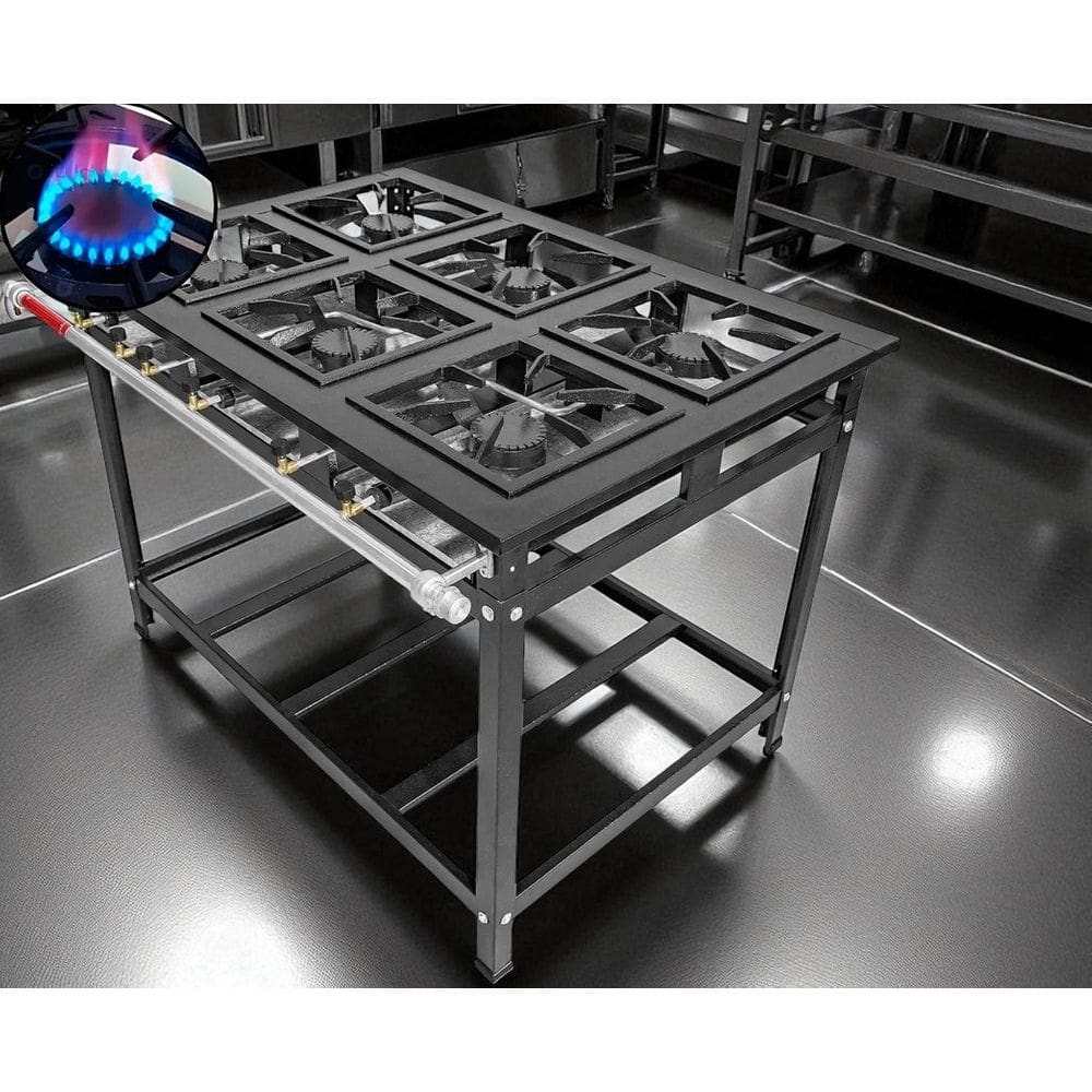Fogão Industrial 6 Bocas 40x40 Ap P8 Leona