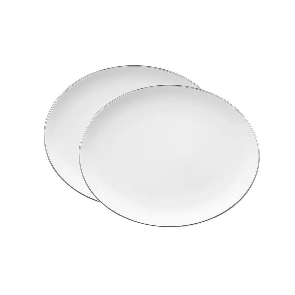 Jogo Com 2 Travessas 31Cm Isabel Com Filete Prata Oxford