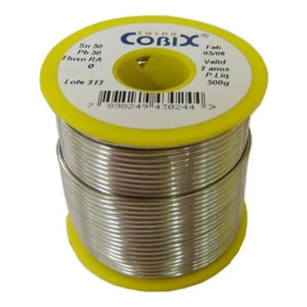 10X Solda Estanho 50X50 1.5Mm Com Fluxo Ra T2 Rolo 500G -