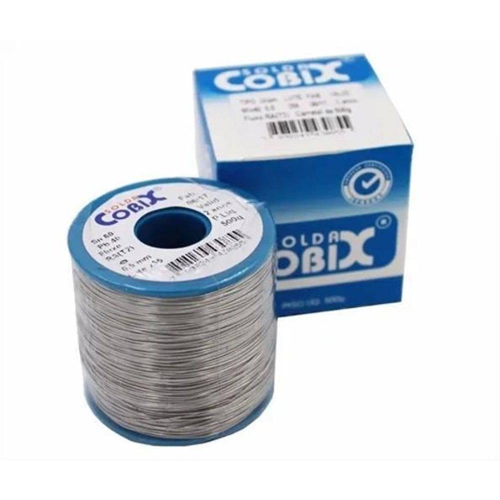 10X Solda Estanho 60X40 1.5Mm Com Fluxo Ra T2 Rolo 500G -