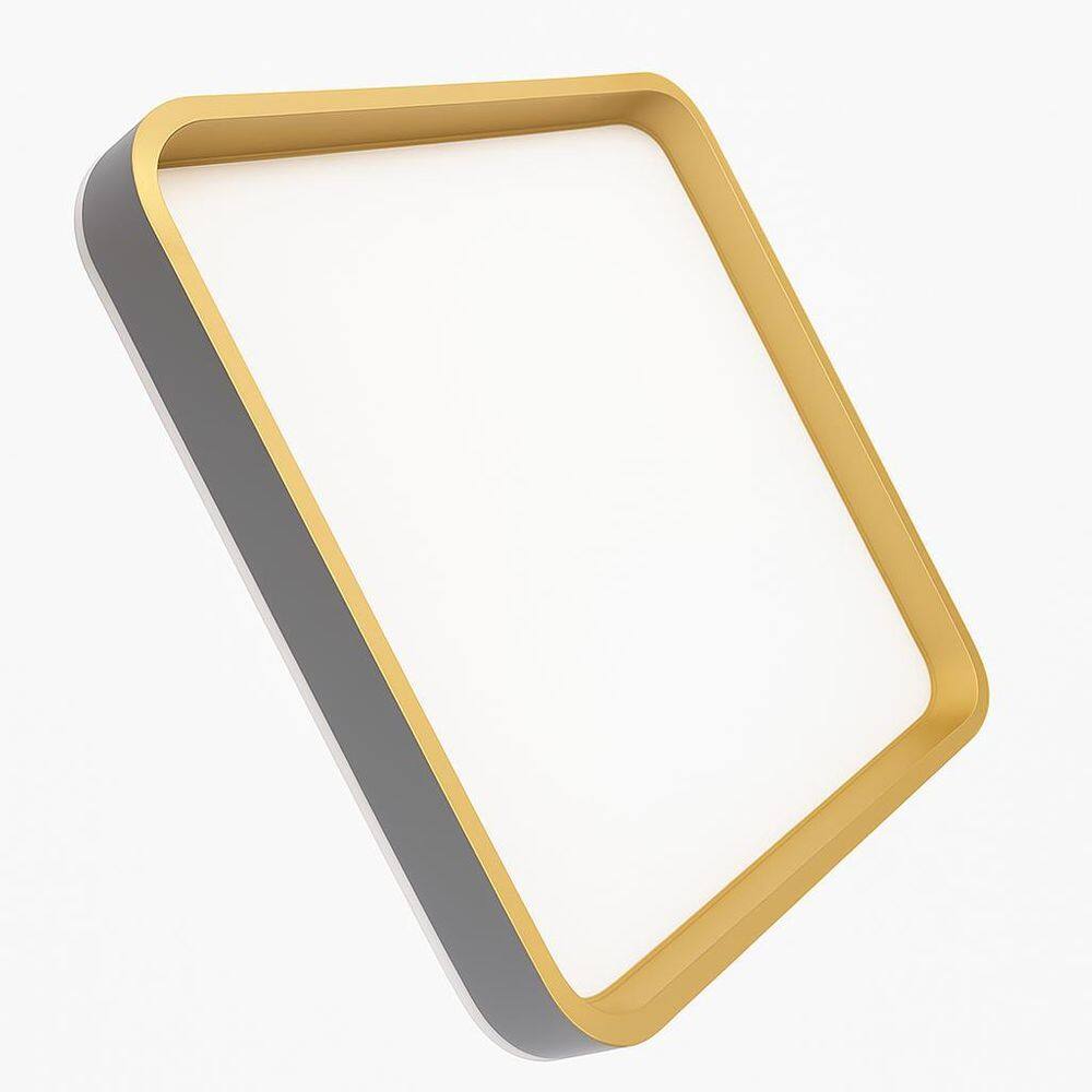 Luminária Quaradra Paflon Design Moderno Bivolt Cinza 30W