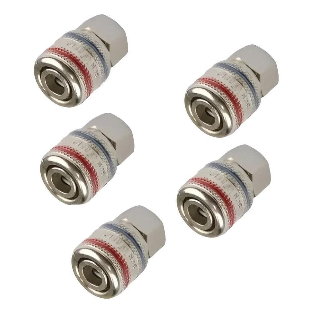10X Engate Rápido De Ar 1/4 Pol. Fêmea Schweers Kit 5 Peç