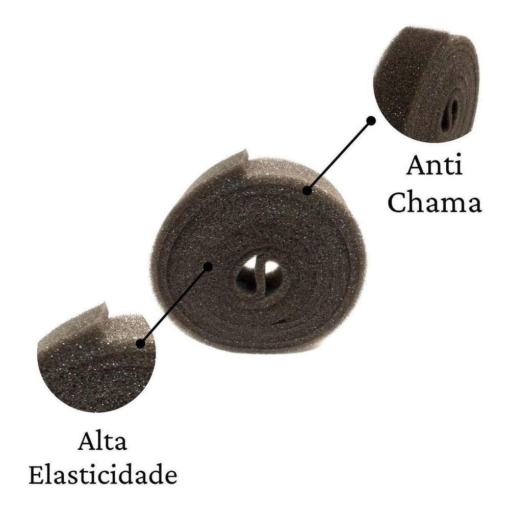 Espuma Chicotes Anti Ruído E Anti Chama Sem Cola Rolo 2