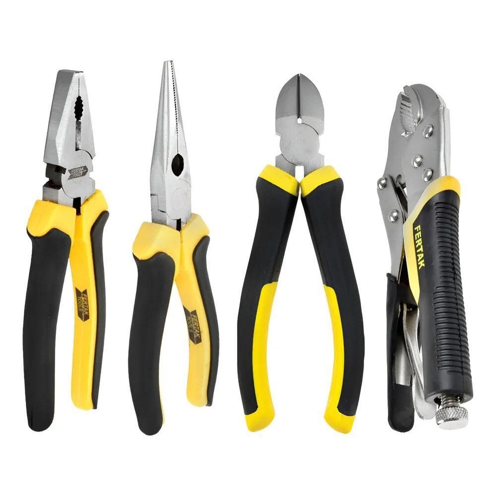 10X Alicate Universal Diagonal Meia Cana Pressão Kit 4 Peça