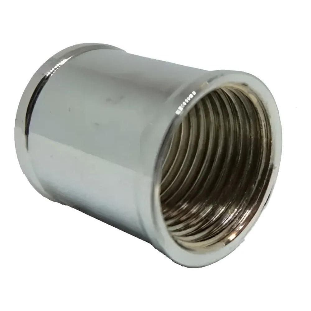 10X Conexão Luva Metal Latão Cromado Roscas Fêmeas 1/2 Agua