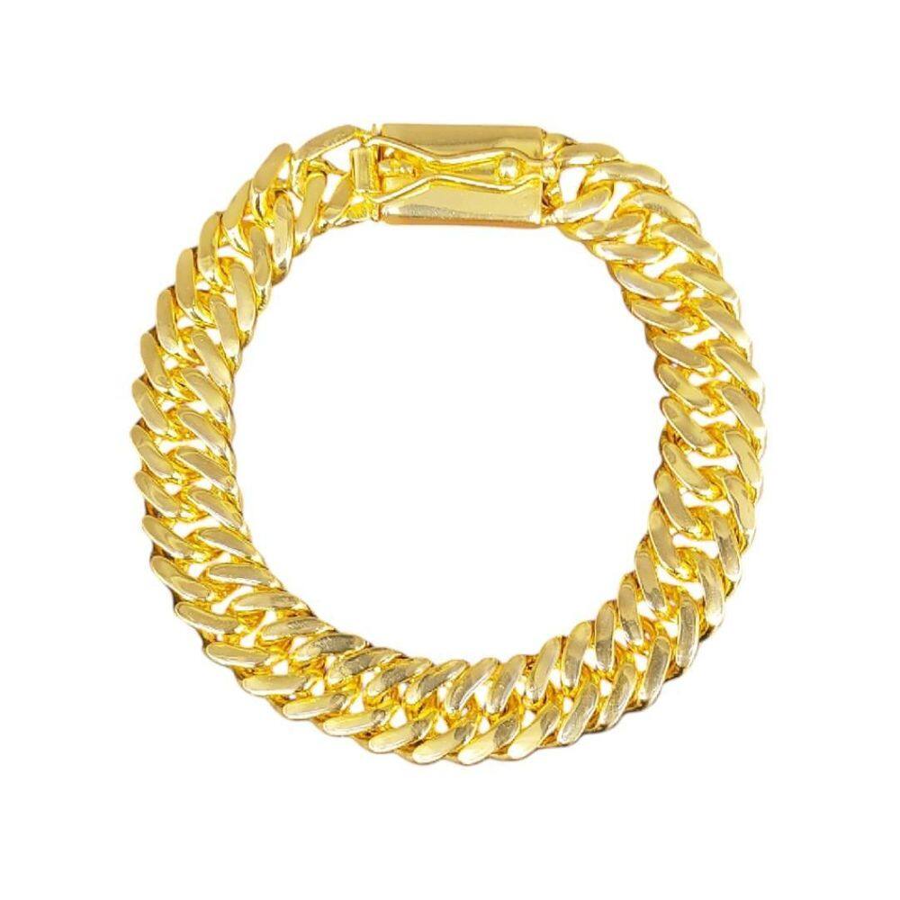 Pulseira Masculina Lacraia 13Mm Moeda Antiga